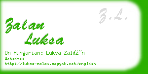 zalan luksa business card